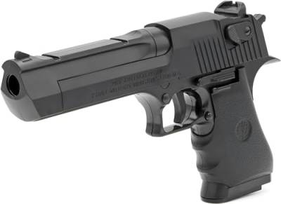 B.W. Softair Gun Airsoft Pistole | Desert Eagle - Schwarz | 21,5cm. Inkl. Magazin & unter 0,5 Joule (ab 14 Jahre) von Cadofe