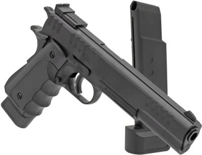 B.W. Softair Gun Airsoft Pistole | Elite-V63 Hand Kurzwaffe Schwarz ABS | 22cm. Inkl. Magazin & unter 0,5 Joule (ab 14 Jahre) von Cadofe