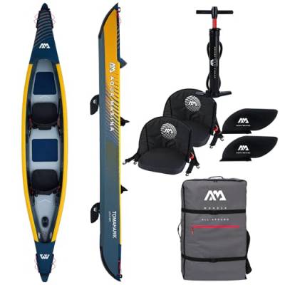 Campsup Aqua Marina kajak aufblasbar | Inflatable 2 Personen Kayak Tomahawk K-440 2023 | 440x78 cm | Technologie: Drop Stitch von CampSup
