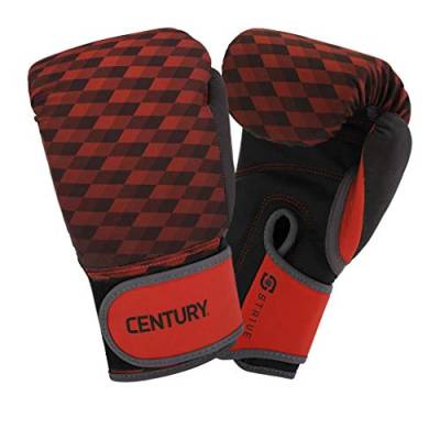 Strive Waschbare Boxhandschuhe Cardio Kickboxen Boxen Handschuh – 10 oz, Unisex, Black/Red Checkered von Century
