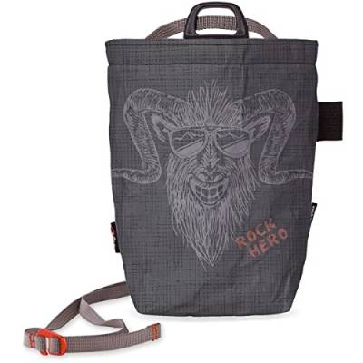 Chillaz Rock Hero Chalkbag Schwarz - Wettkampftauglicher Cooler Chalkbag, Größe One Size - Farbe Black von Chillaz