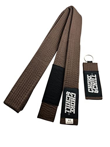 Choke&Chill BJJ Brazilian Jiu-Jitsu Belt Gürtel (Braun, A4 (320cm)) von Choke&Chill