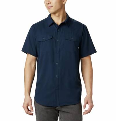 Columbia Herren Shirt Utilizer II Solid Short Sleeve, Collegiate Navy, L, 1577762 von Columbia