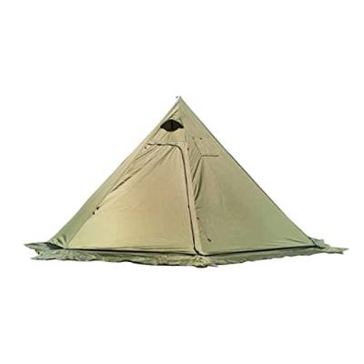 Zelte für Camping Jungle Craft Pyramidenzelt Schornstein Ripstop Plaid Camping Rucksack Zelt Höhe 220 cm Outdoor Winterzelt von DHJKCBH