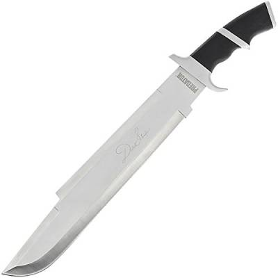 DNA LEISURE Predator Messer Jagdmesser Machete AXT Dutch Schaefer Schwarzenegger Leder-Etui Einhandmesser Outdoor Hackmesser Camping Movie von DNA LEISURE