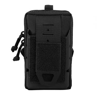Klein Molle EDC Tasche, Taktisch Hüfttaschen, Militär Wasserdicht Handytasche Gürteltasche Werkzeugtasche für die Jagd Klettern Schwarz von DONGKER