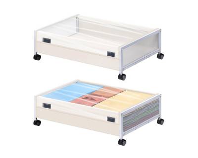 DOPWii Aufbewahrungsbox Herausnehmbarer Unterbettschrank mit 4 Rädern, Schlafzimmer-Organizer für Kleidung, Schuhe, Spielzeug, Bücher von DOPWii