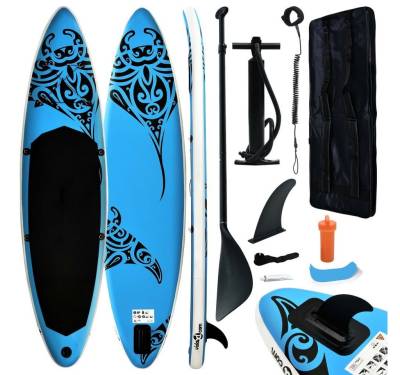 DOTMALL Inflatable SUP-Board Stand Up Paddle Aufblasbar Set 305x76x15 cm für Erwachsene von DOTMALL