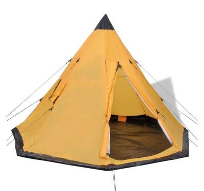 DOTMALL Tipi-Zelt Campingzelt für 4 Personen,Gr. 290x270x225 cm, PE-Boden von DOTMALL