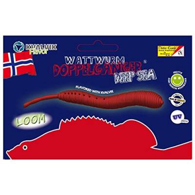 Dieter Eisele Wattwurm Doppelgänger Deep Sea 8cm - 5 Gummiwürmer, Farbe:Wattwurm rot von Dieter Eisele