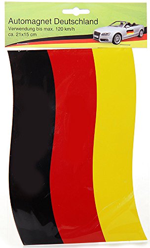 Diverse 2 x Magnetfahne Deutschland Fahne 21 x 15 cm Automagnet Flagge WM EM Fanartikel von Diverse