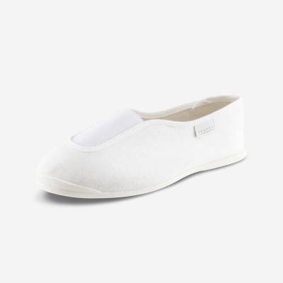 Gymnastikschuhe Stoff Kinder weiss von Domyos