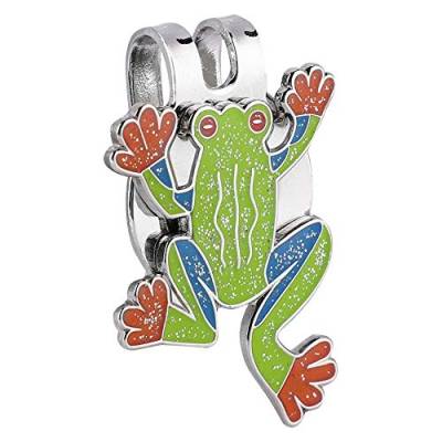 Dwawoo Golf Hut Clip, Entzückende Frosch Form Metall Golf Mini Magnetic Ball Marker Golfer Hut Visier Clip Training Zubehör von Dwawoo