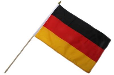 ELLUG Flagge Fahne Flagge 30x45cm doppelt umsäumt mit 60cm Holzstab Handfahne Stockflagge Banner Fan Sport von ELLUG