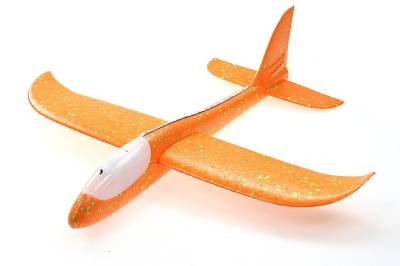 ELLUG Spielzeug-Segelflieger großes XXL Segelflugzeug Segelflieger aus Styropor mit LED Beleuchtung 49*48*12,5cm Flugzeug Flieger Outdoor-Sport Wurf-Spielzeug von ELLUG
