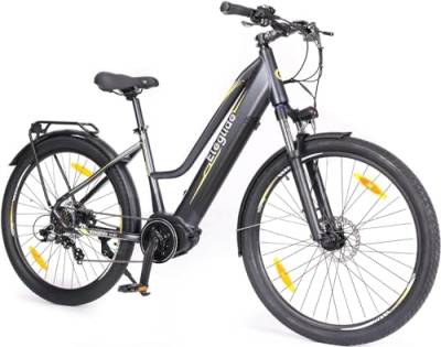 Eleglide C1/C1 ST E Bike 27,5 Zoll Mittelmotor Elektrofahrrad für Damen und Herren, 250W 70N.m E-Bike, 14,5 Ah Lithium-Akku, Shimano 7 Gänge Trekking Ebike, cityräder 25km/h bis zu 150KM (C1 ST) von Eleglide