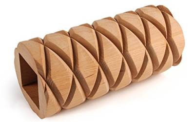 Erzi 47021 Woodroll Structure - Naturfaszienrolle mit Struktur aus Buchenholz zum Lösen von verklebten Faszien und Selbstmassage - Ø 14,5 x 30 cm von Erzi