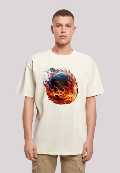 F4NT4STIC T-Shirt Basketball On Fire Sport OVERSIZE TEE Print von F4NT4STIC