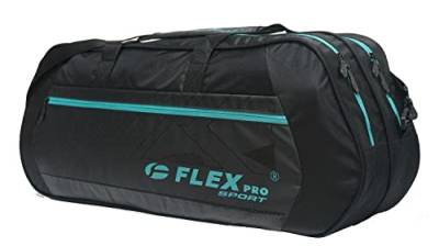 Flexpro Profi Badmintonschläger Tasche FB-2035, für 10 Schläger Schuhe Bekleidung und Zubehör, Tennis, Squash Badminton Premium Schlägertasche von FLEX PRO