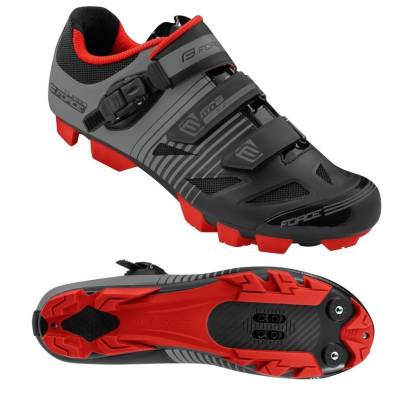 FORCE shoes FORCE MTB TURBO black-red 36 Fahrradschuh von FORCE