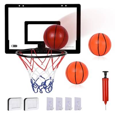 FORMIZON Mini Basketballkorb für Kinder, Basketballkorb Indoor Mini Basketball Set, Basketballbrett Wandmontage, Sport Spielzeug Basketball Board Indoor für Tür Hängen Zimmer mit 3 Ball 40x30cm von FORMIZON