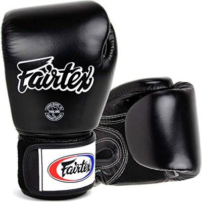 Fairtex Boxhandschuhe, BGV-1 AIR, schwarz, Boxing Gloves MMA Muay Thai Thaiboxen Size 14 Oz von Fairtex