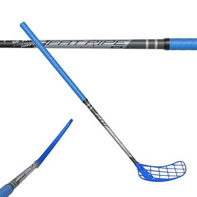 Fat Pipe | Floorball Unihockey Schläger Rock 33 Unihand mit gerader Schaufel | Markenqualität aus Finnland (Schaftlänge 96 cm, Bombay Blue) von Fat Pipe