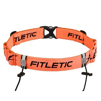 Fitletic® | Race 2 | Laufgürtel mit Startnummern-Halterung | Gürtel Laufen| Fitness Equipment | Hüftgürtel Damen/Herren | Jogging Zubehör | Laufgürtel | Fitnessgürtel von Fitletic