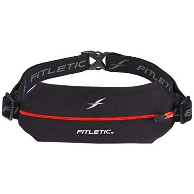 i360 Fitness Fitletic Mini Sport Belt – Gürtel für Running Stretch, MSB01, schwarz/rot von Fitletic