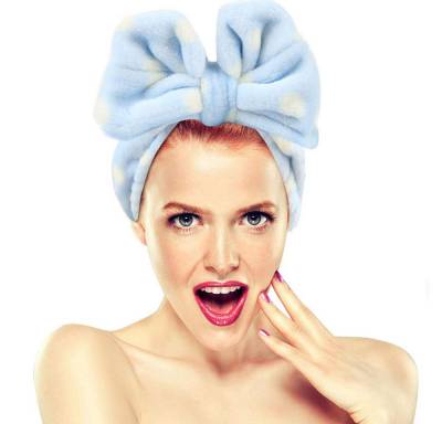 Fivejoy Haarband Make-up-Stirnbänder für Gesicht, Dusche, Spa, große Schleife, Damen, 1-tlg. von Fivejoy