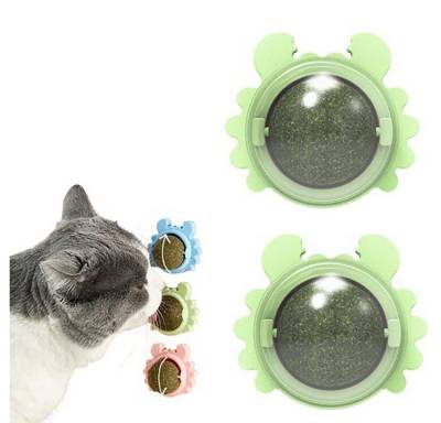 Fivejoy Katzen-Futterspender 2 Stück Katzenminze Balls Spielzeug 360°Drehbare Katzenminze Ball von Fivejoy