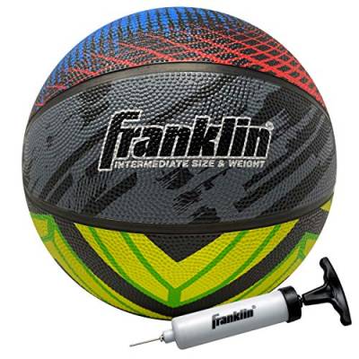Franklin Sports Mystic Basketball - Damen Basketball - Mädchen Indoor + Outdoor Basketball - 72,4 cm Intermediate Gummi Basketball - Luftpumpe enthalten von Franklin Sports