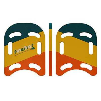 FunWater Swim Kickboard, 35,6 cm Schwimmtraining-Kickboard mit rutschfesten Kanten und 6 integrierten Lochgriffen, leichtes EVA-Board, geeignet für Schwimmunterricht für Erwachsene und Kinder von FunWater