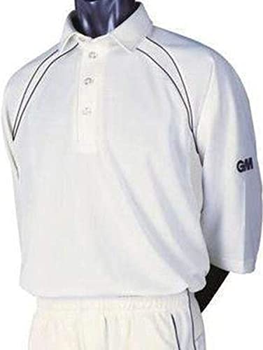 Gunn & Moore Herren Trainingsbekleidung Polo, weiß, Large-42 Chest von GM