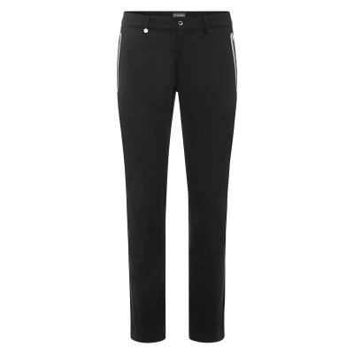 GOLFINO Black Reflective Piping Zip Pocket Golf Trousers, Size: 36 | American Golf von GOLFINO