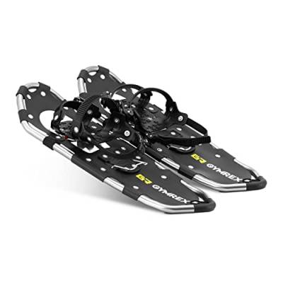 Gymrex GR-SS25A Schneeschuhe bis 80 kg Fußlängen: 27-37 cm Aluminium Kunststoff (Polyurethan) Stahl Hochdichtes Polyethylen (HDPE) Schneeschuhe für Damen Schneewanderschuhe Schuhe für Schnee von GR Gymrex