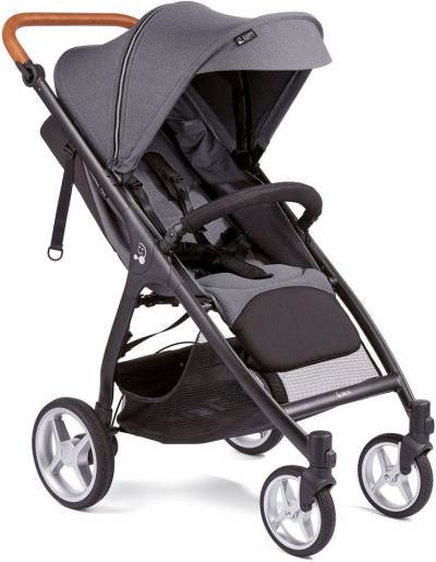 Gesslein Kinder-Buggy Smiloo Happy +, schwarz/cognac, stahlgrau, mit Einhand-Faltmechanismus, Kinderwagen von Gesslein