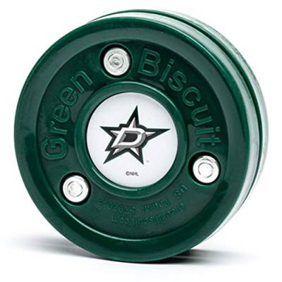 Green Biscuit NHL Pucks - Dallas Stars - Hockey Training Puck, Stays Flat, Passing/Handling Street Hockey von Green Biscuit