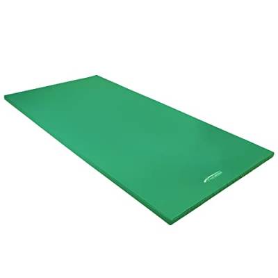 Grevinga® Gymnastikmatte UltraFit | Turnmatte | Sportmatte | Fitnessmatte | Yogamatte | 200 x 100 x 3 cm (Grün, Oben: PVC-Stoff + Unten: Turnmattenstoff) von Grevinga