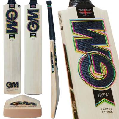 Gunn & Moore Unisex Jugend Hypa Cricketschläger aus englischem Weidenholz, Size 6-User Height 157-163cm von Gunn & Moore