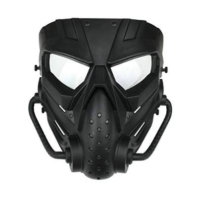Gunyoo Alien Airsoft Maske Full Face Tactical Maske mit Augenschutz Schlagfest für Halloween Airsoft Jagd CS Game Paintball und andere Outdoor Aktivitäten von Gunyoo