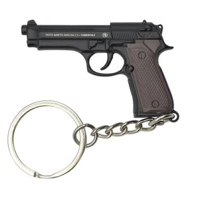 Gunyoo Mini M92F Pistole Schlüsselanhänger Charme für Halloween Weihnachten Thanksgiving oder Geburtstag Gun Form Schlüsselanhänger sammelbare Geschenke (Schwarz) von Gunyoo