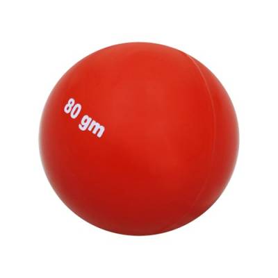 HAEST Schlagball 80g | Wurfball für Wettkampf und Training | Roter 80g Ball aus Kunststoff von HAEST