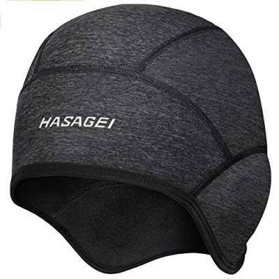 HASAGEI Fahrrad Mütze Sportmütze Laufmütze Fleece Radmütze Helm Unterziehmütze Herren Damen Fahrrad Kappe Winter Winddichte Wintermütze Atmungsaktiv Helmmütze von HASAGEI