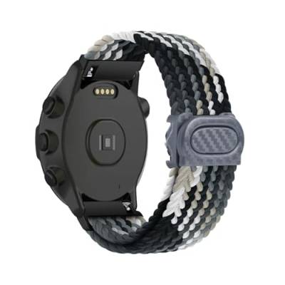 Geflochtenes Armband Kompatibel für Suunto 9 Armbänder für Damen Herren Ersatzarmband Solo Loop für Suunto 9 Armband Nylon Sport Elastisches Band für Suunto 9 (N,Nylon) von HAZARA
