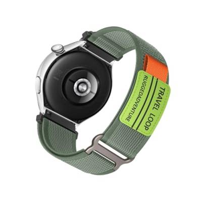 Nylon Armband Kompatibel mit Huawei Watch GT 3 Pro Armbänder Sport 22mm Armband für Damen Herren Sportarmband Adjustable Textil Loop Ersatzarmband für Huawei Watch GT 3 Pro (D,22mm) von HAZARA