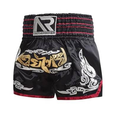 HEARTTOUCH Herren Muay Thai Fight Shorts Kinder Thaishorts Kurze Thaiboxhose Trainingshose Premium Boxing Shorts für Thaiboxen Kickboxen Boxing (1,S) von HEARTTOUCH