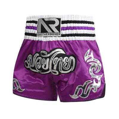 HEARTTOUCH Herren Muay Thai Fight Shorts Kinder Thaishorts Kurze Thaiboxhose Trainingshose Premium Boxing Shorts für Thaiboxen Kickboxen Boxing (5,XXL) von HEARTTOUCH