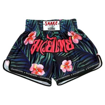 HEARTTOUCH Herren Muay Thai Fight Shorts - Premium Boxing Shorts Kurze Thaiboxhose Kickboxing Shorts für Thaiboxen, Kickbox, Boxing (Typ A,L) von HEARTTOUCH