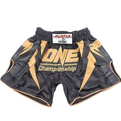 HEARTTOUCH Herren Muay Thai Fight Shorts - Premium Boxing Shorts Kurze Thaiboxhose Kickboxing Shorts für Thaiboxen, Kickbox, Boxing (Typ Q,4XL) von HEARTTOUCH